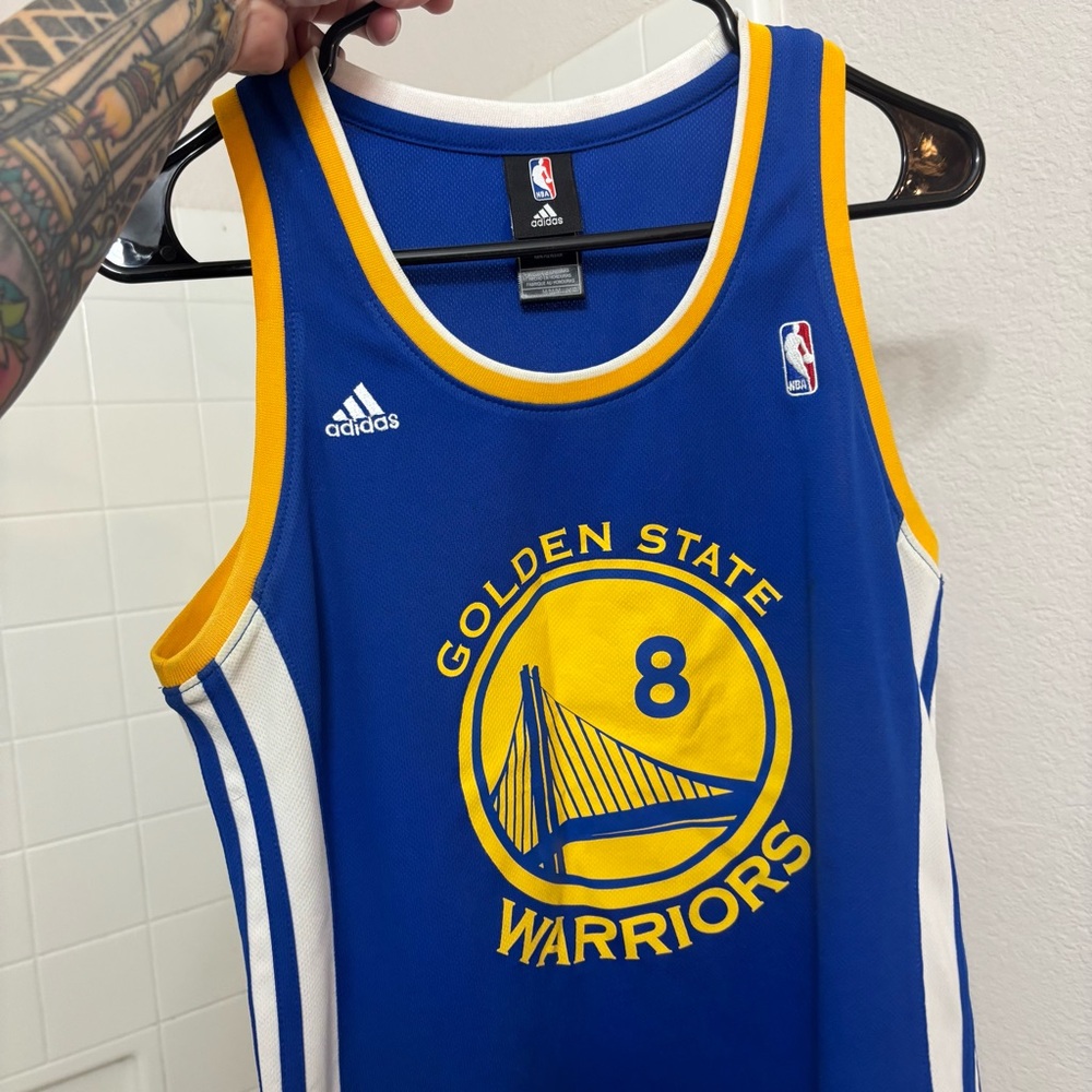 Adidas Golden State Warriors Blue and Gold Jersey